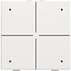 Niko 101-52204 Viervoudige drukknop met leds en comfortsensoren voor Niko Home Control White