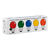 8714681437537 Bailey Party Bulb 1W E27 5 kleuren Feest verlichting Multipack 5 stuks 