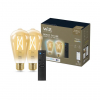 Wiz 8719514550155 Filament Amber ST64 E27 6,7W Duo pack met afstandsbediening