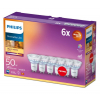 Philips LED 3,8-50W GU10 Warmglow Multipack 6 stuks (TIP) 