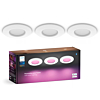 Philips 929003712102 Hue White and Color Ambiance Inbouwspot dun van 90 mm Wit (3-pack)