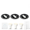 Philips Hue White ambiance GU10 Starter kit met Lumiance armatuur Zwart