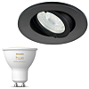 Inbouwspot Lumiance IP44 Inclusief Hue White Ambiance (GU10) Zwart (badkamer)