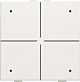 Niko 101-52204 Viervoudige drukknop met leds en comfortsensoren voor Niko Home Control White