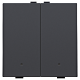 Niko 122-52002 Tweevoudige drukknop met leds en comfortsensoren voor Niko Home Control Anthracite