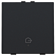 Niko 161-52921 Enkelvoudige drukknop met led en comfortsensoren voor Niko Home Control symbool 'woning verlaten' Black coated 