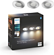 Philips 929003807901 Hue Adore 3x inbouwspot White Ambiance inclusief DIM Switch Chroom