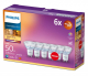 Philips LED 3,8-50W GU10 Warmglow Multipack 6 stuks (TIP) 