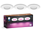 Philips 929003712102 Hue White and Color Ambiance Inbouwspot dun van 90 mm Wit (3-pack)